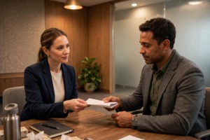 Employee requesting a medical leave of absence from HR for addiction treatment