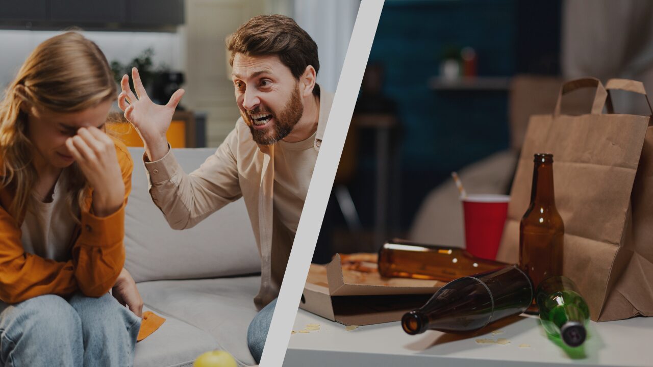 Decorative image for the blog post title: How to Live with an Alcoholic