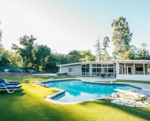 Hillside boutique luxury rehab residence exterior in Tarzana Los Angeles
